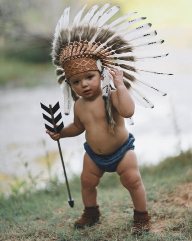 For 9 to 18 month Toddler / Baby: black and white  Headdress for the little ones !,
