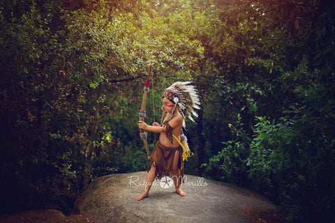 K12 From 5-8 years Kid / Child's: white and black swan feather Headdress 21 inch. – 53,34 cm.