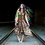 Extra Large Colorful Feather Headdress. Rainbow headdress