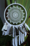 Big Crochet Dream Catcher with feathers