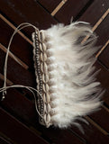 Bracelet Plumes Blanches avec coquillages.