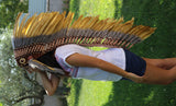 Z01 Price Reduced!! Extra Large Light Brown Feather Headdress (43 inch long )