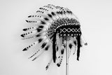 PRICE REDUCED - N09- For 9 to 18 month Toddler / Baby: black and white Headdress for the little ones !,