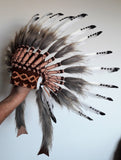 PRICE REDUCED - K20-  For 0 to 9 months  Baby / Newborn : Black and White Headdress for the little ones !