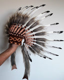 PRICE REDUCED - K20-  For 0 to 9 months  Baby / Newborn : Black and White Headdress for the little ones !