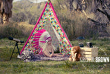 PRICE REDUCED - N10- For 9 to 18 month  Toddler / Baby: Pink Native American Style Indian Headdress for the little ones !