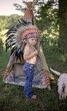 PRICE REDUCED - N12- From 2-5 years Kid / Child's: Turquoise Headdress 20,86 inch. – 53 cm