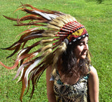 PRICE REDUCED S14- black and brown Feather Headdress