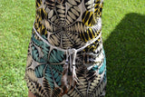 BE2-White  Braided leather Belt or Headband with feathers, plaited suede belt with feathers