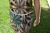 BE2-White  Braided leather Belt or Headband with feathers, plaited suede belt with feathers