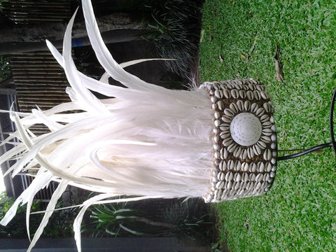 Traditional tribe crown white Feathers