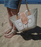 N412- Sandalias tobillera con conchas