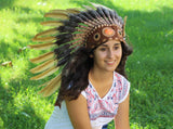 PRICE REDUCED N61- Golden Feather Headdress
