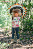 N21- From 5-8 years Kid / Child's: white swan feather Headdress 21 inch. – 53,34 cm.
