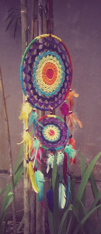 N49- Rainbow Crochet Dream Catcher