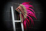 X23 Full  pink  Feather Headdress,Native American Indian Style