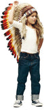 N13- From 5-8 years Kid / Child's: Long three colors red swan feather Headdress 21 inch. – 53,34 cm.