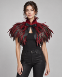 Raven Feather Cape – Gothic Shoulder Collar