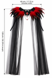 Dark Queen Feather Shoulder Cape – Gothic Halloween Cape