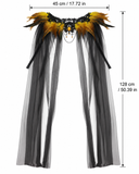 Dark Queen Feather Shoulder Cape – Gothic Halloween Cape