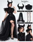 Dark Gothic Queen Costume Set – Halloween Fantasy Outfit