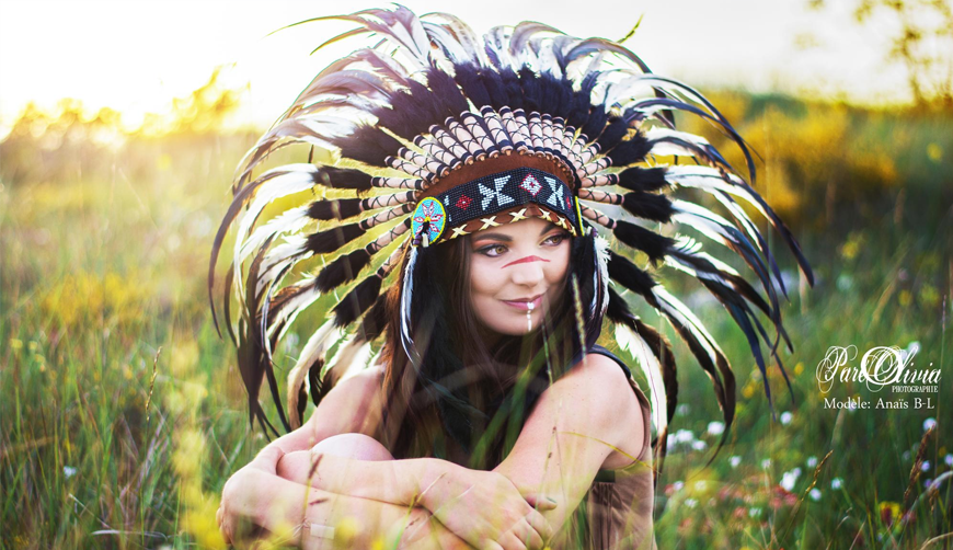 Native American Chief Headdress With Feathers - Unisex Tablita Style For Masquerade & Costume