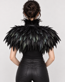 Raven Feather Cape – Gothic Shoulder Collar