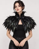 Raven Feather Cape – Gothic Shoulder Collar