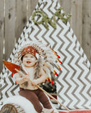 N01- For 9 to 18 month Toddler / Baby: three colors  Native American Style Indian Headdress for the little ones !