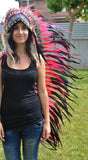 Z15 . Extra Large Red Feather Headdress.