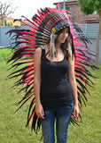 Z15 . Extra Large Red Feather Headdress.