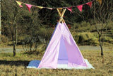 Teepee Tent Pink Circles.  4 POLES INCLUDED