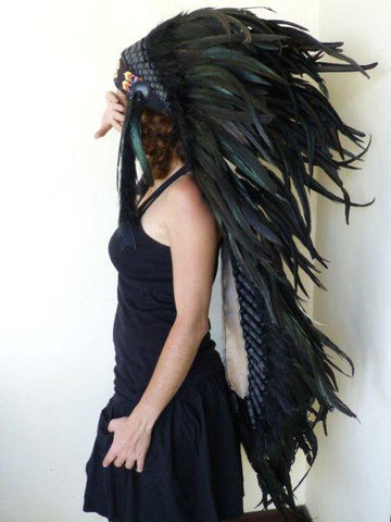 Z17 . Extra Large Natural Feather Headdress.