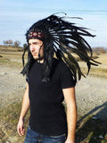 PRICE REDUCED X09 Black feather Headdress.