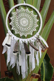 Big Crochet Dream Catcher with feathers