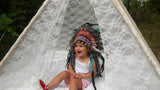 Big Teepee Tent White Lacy . Tipi Tent. POLES NOT INCLUDED.