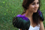 READY FOR HALLOWEEN . Shoulder Wings feathers: black and purple