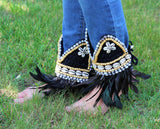 Cover Boots, OverBoots with shells and feathers
