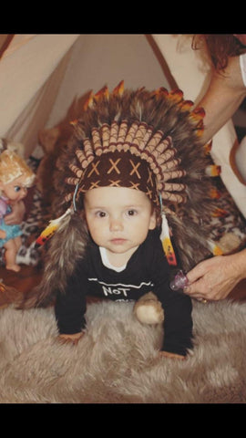 PRICE REDUCED - N11- From 2-5 years Kid / Child's: 3 colors Indian Headdress 20,5 inch. – 52 cm