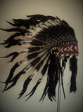 X13 Indian Headdress Double Feather black and white / warbonnet double feather (30 inch / 75 cm)