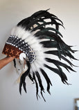 N40- From 5-8 years Kid / Child's: natural color feather Headdress 21 inch. – 53,34 cm.