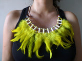 J7-Yellow Feather Necklace