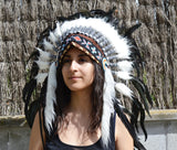 X24 - Stunning Indian Headdress Natural rooster feathers