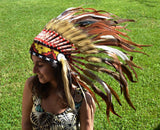 PRICE REDUCED S14- black and brown Feather Headdress