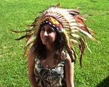 PRICE REDUCED S14- black and brown Feather Headdress