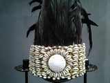 Traditional papua tribe crown black Feathers