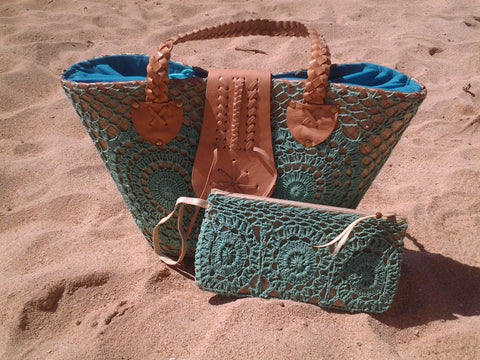 Panier d'été au Crochet Vert