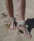 N412- Bracelet de cheville sandales avec coquillages