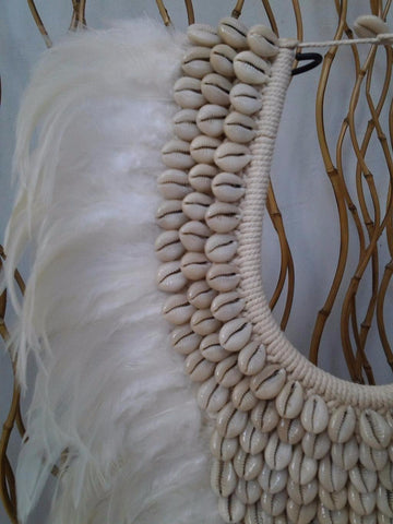 Full White Papua Native Warrior necklace
