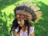 PRICE REDUCED N61- Golden Feather Headdress